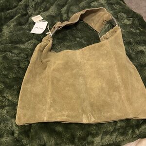 Free People Tan Suede Shoulder Bag